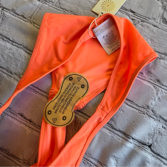 Ramy Brook ISLA BIKINI BOTTOM SIZE Large Brand New NWT $98 Neon Orange Swimwear - Picture 4 of 11